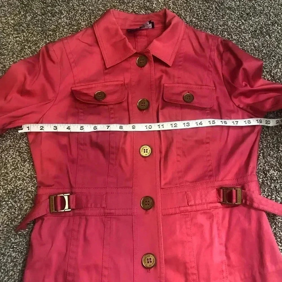 Jones newyork CORAL PINK UTILITY JACKET LONG SLEEVE COTTON SIZE Small - Picture 5 of 7